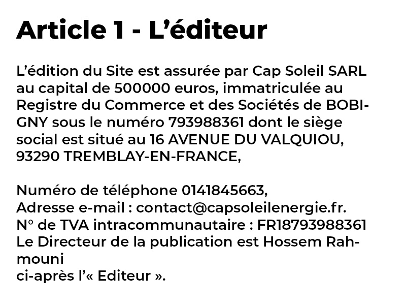 mentions légales capsoleil-energie.com