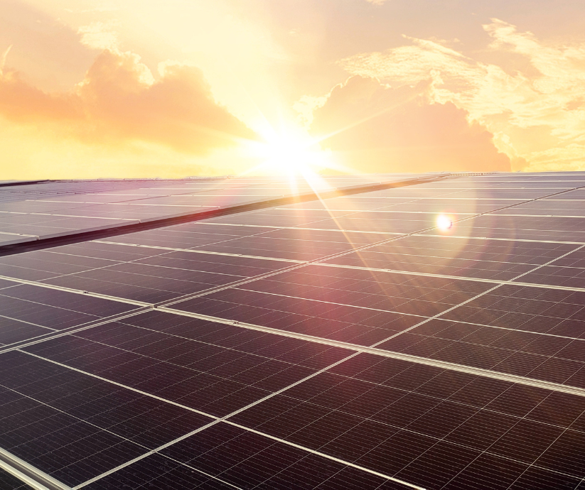 Panneaux photovoltaïques sous le soleil